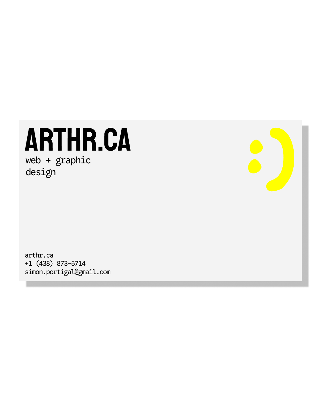Business card design — Side A